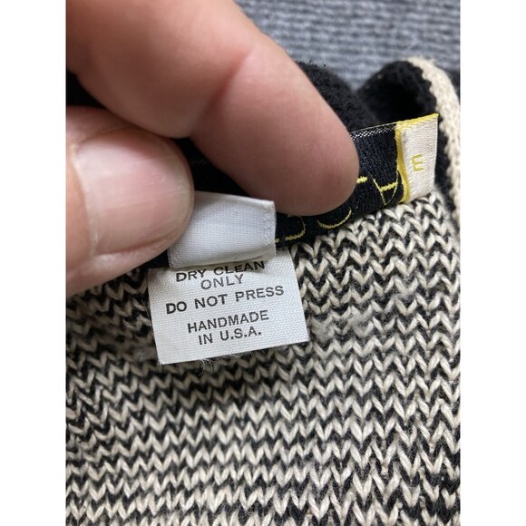 CHRIS TRIOLA Wearable Art Handmade Sweater Coat Size 2 Animal Print Made In USA - Picture 4 of 15